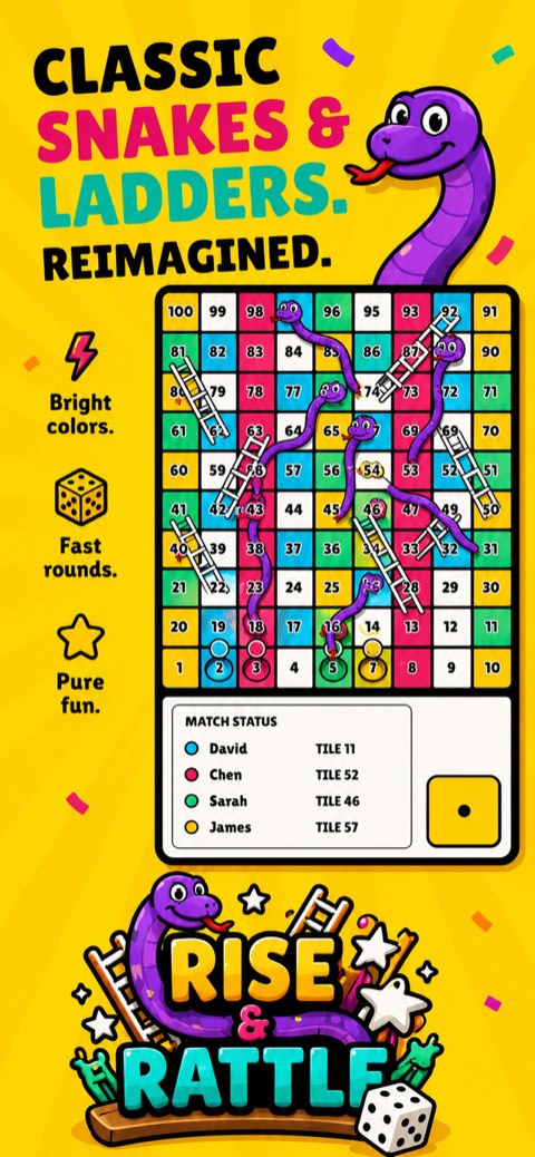 Classic Snakes and Ladders Reimagined